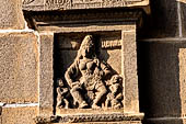 The great Chola temples of Tamil Nadu - The Nataraja temple of Chidambaram. The East Gopura. Details of the panels with dance postures.